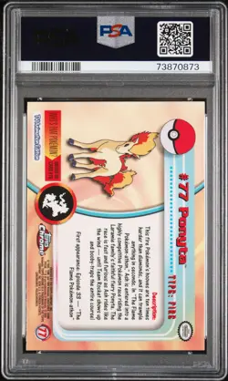2000 TOPPS CHROME POKEMON T.V. #77 PONYTA PSA 8 - Image 2