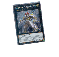 Yugioh Yu-Gi-Oh! Evilswarm Exciton Knight RA04-EN212 Platinum Secret Rare Card - Image 1