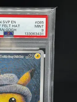 Pokemon Card PSA 9 Pikachu with Grey Felt Hat SVP 085 Van Gogh Promo Museum 2023 - Image 5
