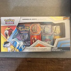 Pokemon Legend of Johto Pin Collection Box Set New Sealed Suicune Entei Raikou - Image 1
