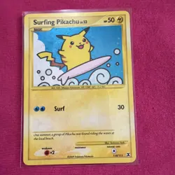 Pokemon Rising Rivals Surfing Pikachu Holo 114/111 Secret Rare - Image 1