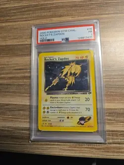 PSA 1 Rocket's Zapdos 15/132 Gym Challenge 2000 Holo Rare WOTC Pokemon Card TCG - Image 2