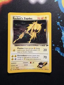 Rockets Zapdos 15/132 - Gym Challenge Set - Holo Rare Card - WOTC - Pokemon TCG - Image 1