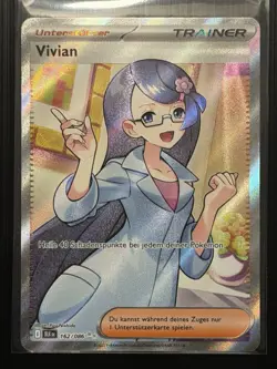 Pokemon Karte Vivian 162/086 Schwarze Blitze Full Art Holo Deutsch - Image 1