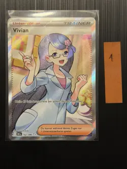 Pokemon Karte Vivian 162/086 Schwarze Blitze Full Art Holo Deutsch - Image 2