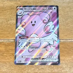 Pokemon Card Blissey ex 201/167 Twilight Masquerade Full Art Holo Rare NM - Image 1