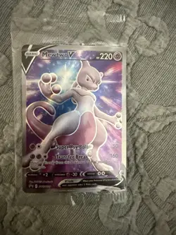 Pokemon Mewtwo v TCG Sword & Shield SWSH229 Holo Promo Card Sealed - Image 1