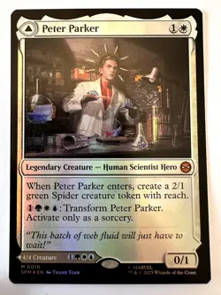 Peter Parker Foil M Marvel's Spider-Man 10 NM - Image 1