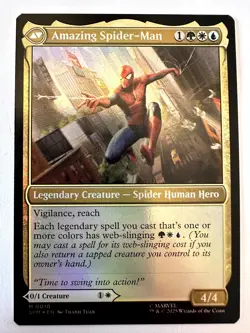 Peter Parker Foil M Marvel's Spider-Man 10 NM - Image 2