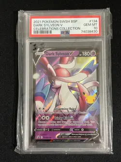 2021 Pokemon Celebrations Dark Sylveon V SWSH134 Promo PSA 10 - Image 1