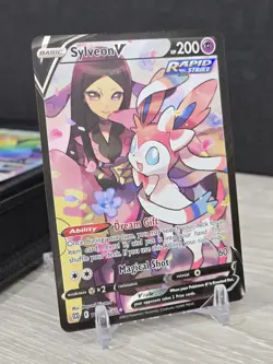 Pokemon TCG Sylveon V TG14/TG30 Full Art Ultra Rare SWSH Brilliant Stars NM - Image 1