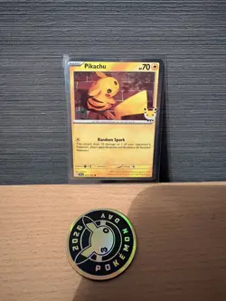 2026 Pikachu 051/162 Pokemon Day 30th Anniversary Stamped Promo TCG Plus Coin - Image 1