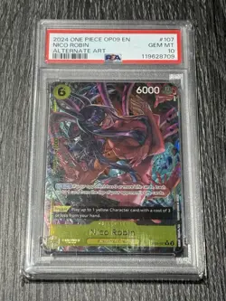 2024 ONE PIECE OP09-EMPERORS IN THE NEW WORLD 107 NICO ROBIN ALT ART ENG PSA 10 - Image 1
