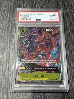 2024 ONE PIECE OP09-EMPERORS IN THE NEW WORLD 107 NICO ROBIN ALT ART ENG PSA 10 - Image 1