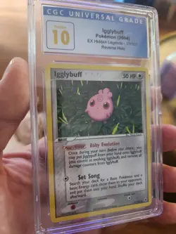 (POP 3) CGC PRISTINE Pokemon Igglybuff REVERSE HOLO 37/101 EX Hidden Legends - Image 1