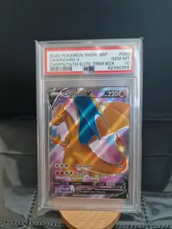 Pokemon TCG SWSH050 Charizard v Black Star Promo PSA 10 - Image 1