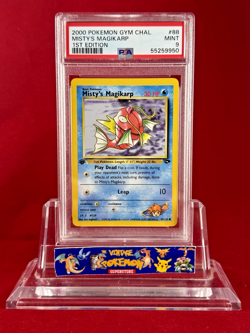 2000 Pokemon 1st Edition Gym Challenge MISTY'S MAGIKARP Card #88/132 PSA 9 Mint - Image 1