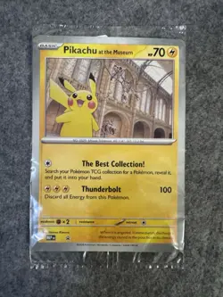 Pikachu At The Museum OVERSIZED Promo Card - Natural History Museum - SEALED ✅ - Image 1