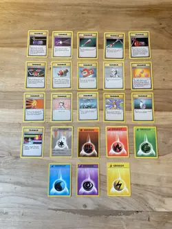 1999 Pokemon Unlimited Base Set Complete Common Uncommon Trainer 23 Unique Card - Image 1