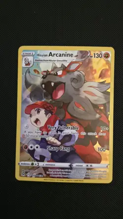 Pokemon TCG Hisuian Arcanine TG08/TG30 Lost Origin Trainer Gallery Art Card NM - Image 1