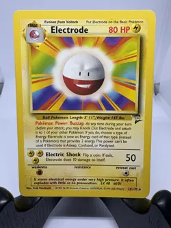 Pokemon TCG Electrode 25/130 Rare PLUS Voltorb 98/130 Base Set 2 Vintage LP - Image 4