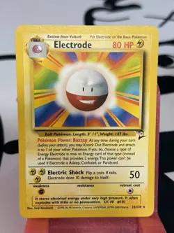 Pokemon TCG Electrode Card 25/130 Rare, Base Set 2 - Image 1