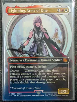 Lightning, Army of One (0320) - Borderless - UB: Final Fantasy (MTG) - Image 1