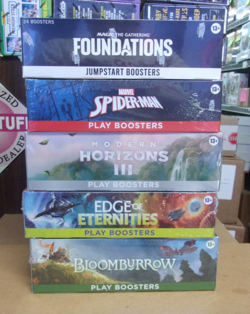 MTG FOUNDATIONS + MODERN 3 + SPIDER-MAN + EDGE ETERNITES + BLOOMBURROW BOX LOT - Image 1
