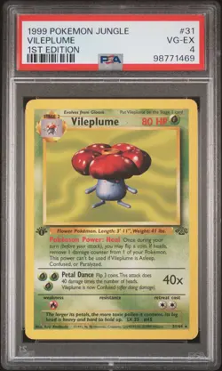 1999 POKEMON JUNGLE 1ST EDITION #31 VILEPLUME PSA 4 - Image 1
