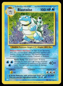 Blastoise 003/034 Holo CLB Trading Card Game Classic Pokemon Card - Image 1