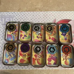 *EMPTY* Pokemon 151 Mini Tin Set 10 tins - Including ART and COINS. NO PACKS! - Image 2