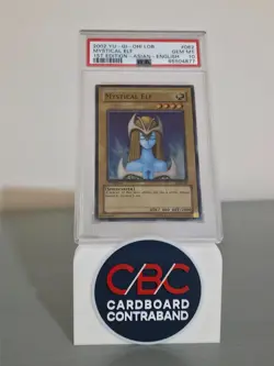 PSA10 2002 YU-GI-OH! LOB-062 MYSTICAL ELF 1ST EDITION-ASIAN-ENGLISH SUPER RARE - Image 2