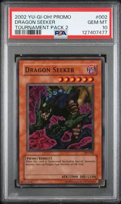 2002 YU-GI-OH! PROMO TP2- #002 DRAGON SEEKER PSA 10 LOW POP - Image 1