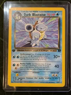 1st Edition Non Holo Dark Blastoise 20/82 Team Rocket Set Rare Pokemon Card - NM - Image 1