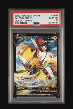 PSA 10 Gem Mint Zeraora V Trainer Gallery Silver Tempest TG16/TG30 Pokemon - Image 1