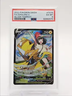 ZERAORA V 2022 POKEMON SWSH SILVER TEMPEST RARE HOLO TG16/TG30 PSA 6 Q1652 - Image 1