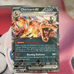 Pokemon TCG Charizard EX Obsidian Flames Holo Card 125/197 NM Condition - Image 1