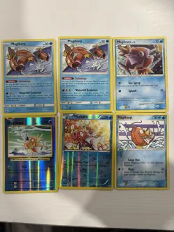 Pokemon TCG Magikarp 6 Card Lot Holo & Regular Basic English - Image 1
