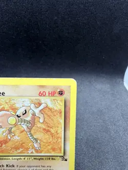 Hitmonlee - 22/62 - Pokemon Fossil Unlimited Rare Card WOTC MP - Image 2