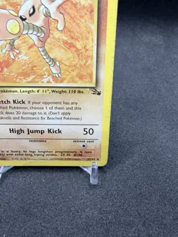 Hitmonlee - 22/62 - Pokemon Fossil Unlimited Rare Card WOTC MP - Image 5