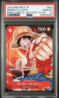 PSA 10 Monkey D. Luffy Promo P-001 2024 ONE PIECE Card Japanese - Image 1