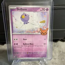 2023 Drifloon Trick Or Trade Miss Cut Crimp Error Pokemon Error Card - Image 1