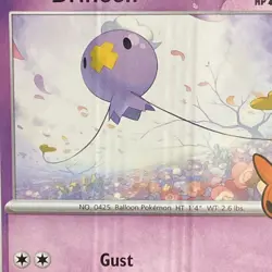 2023 Drifloon Trick Or Trade Miss Cut Crimp Error Pokemon Error Card - Image 2
