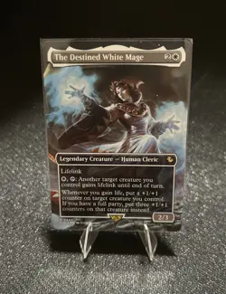 MTG The Destined White Mage (Borderless) Commander: Final Fantasy Regular 444 - Image 1