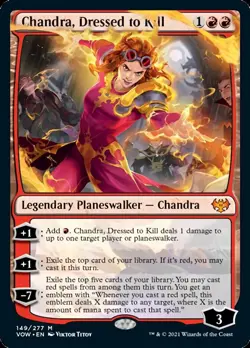 Chandra, Dressed to Kill [Innistrad: Crimson Vow] Lightly Played Foil - Image 1