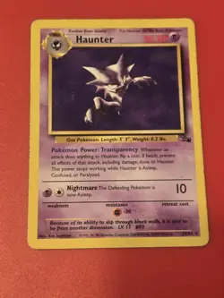 Pokemon TCG Haunter 21/62 Fossil Unlimited Non Holo Rare VTG WOTC MP 1999 - Image 1