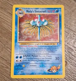 Misty's Tentacruel Holo Rare Gym Heroes 010/132 HP Pokemon TCG - Image 1