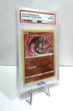 PSA 10 Radiant Charizard 011/078 Pokemon GO 2022 Gem Mint Slab - Image 3