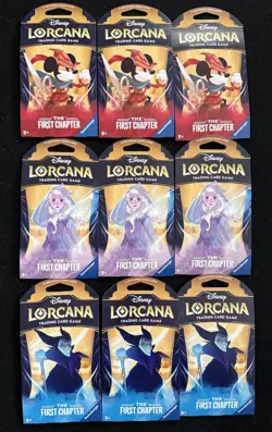 Disney Lorcana The First Chapter booster packs - Lot of 9 - Image 1