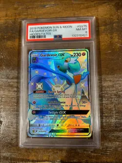 POKEMON 2019 Sun Moon Hidden Fates Full Art GARDEVOIR GX #SV75 PSA 8 RARE - Image 1